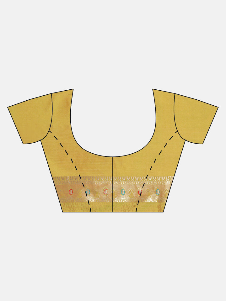 Banarasi Handloom Silk Meenakari Saree with Jhalar
