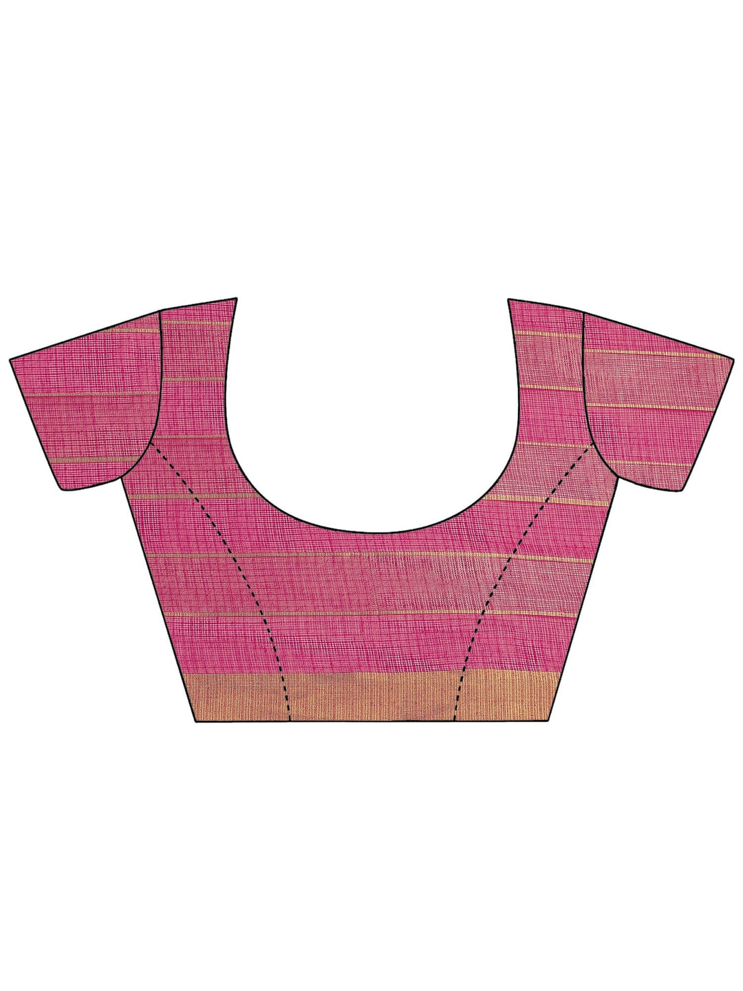 Chanderi Silk Kota saree with intricate Zari weaving in a striped pattern