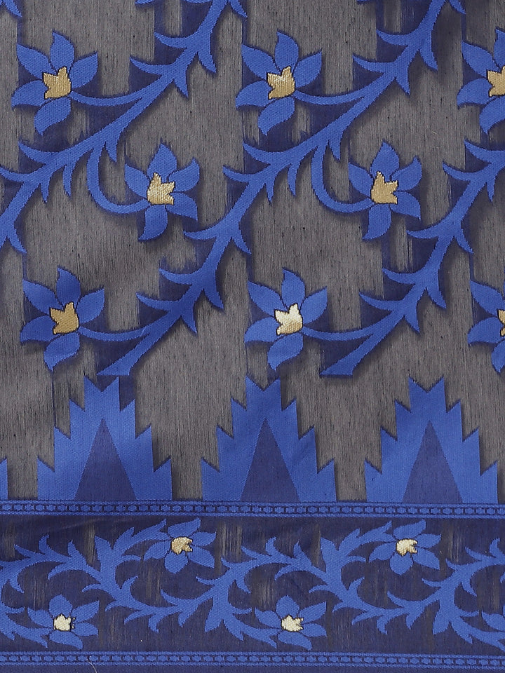 Handloom Chanderi Saree with Abstract woven pattern and Gold Zari weaving