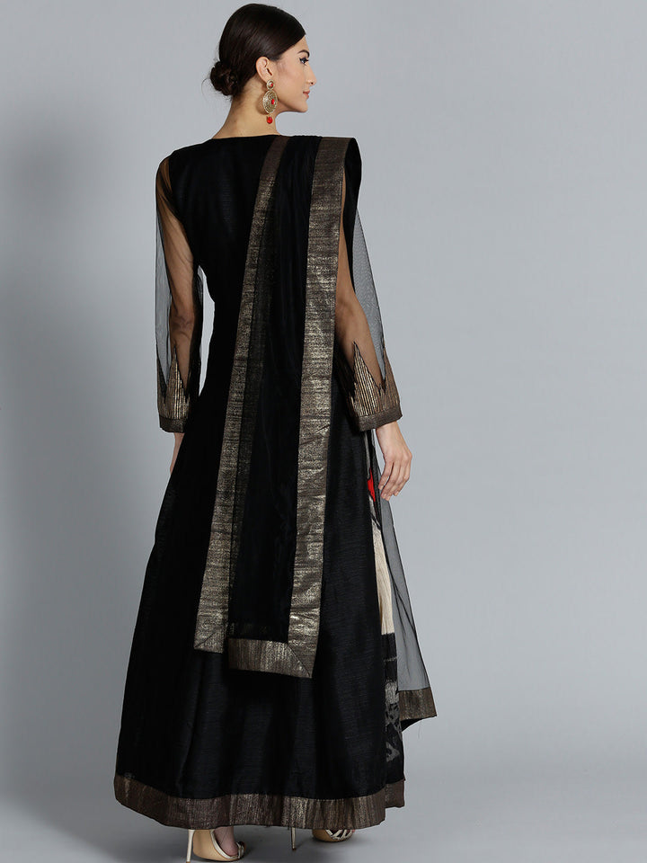 Digital Print Anarkali Suit with Front Slit