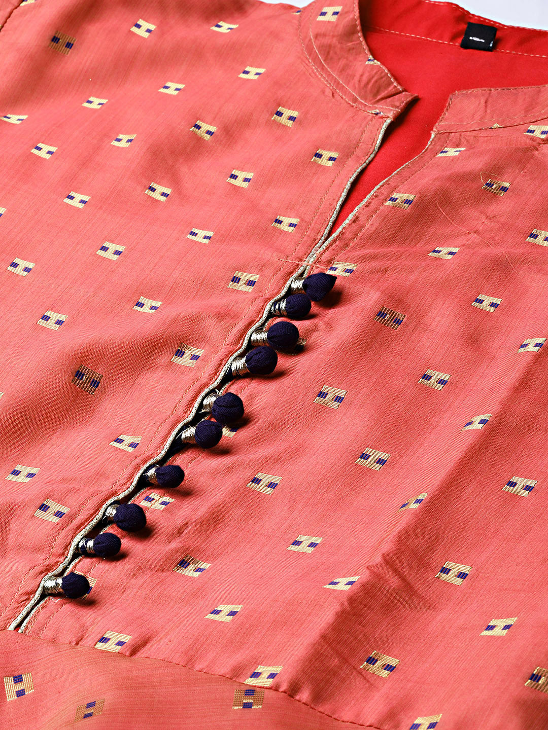 Anarkali Printed Kurta Dress with Bell Sleeves
