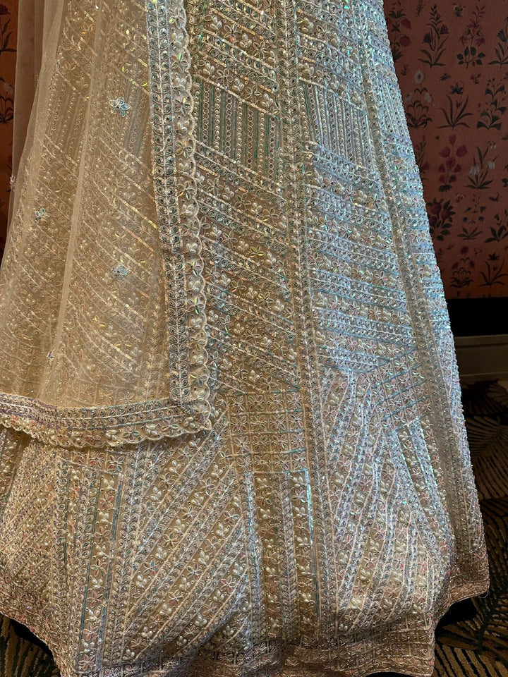 Ivory Radiance Crystal Embellished Lehenga