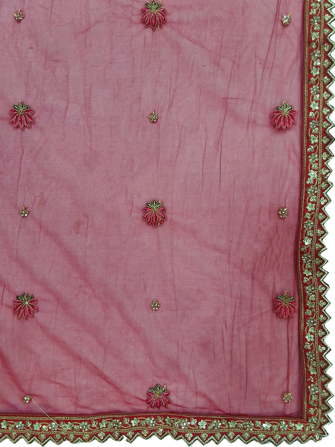 Red Zari Embroidered Bridal Lehenga Choli with Elephant Motif