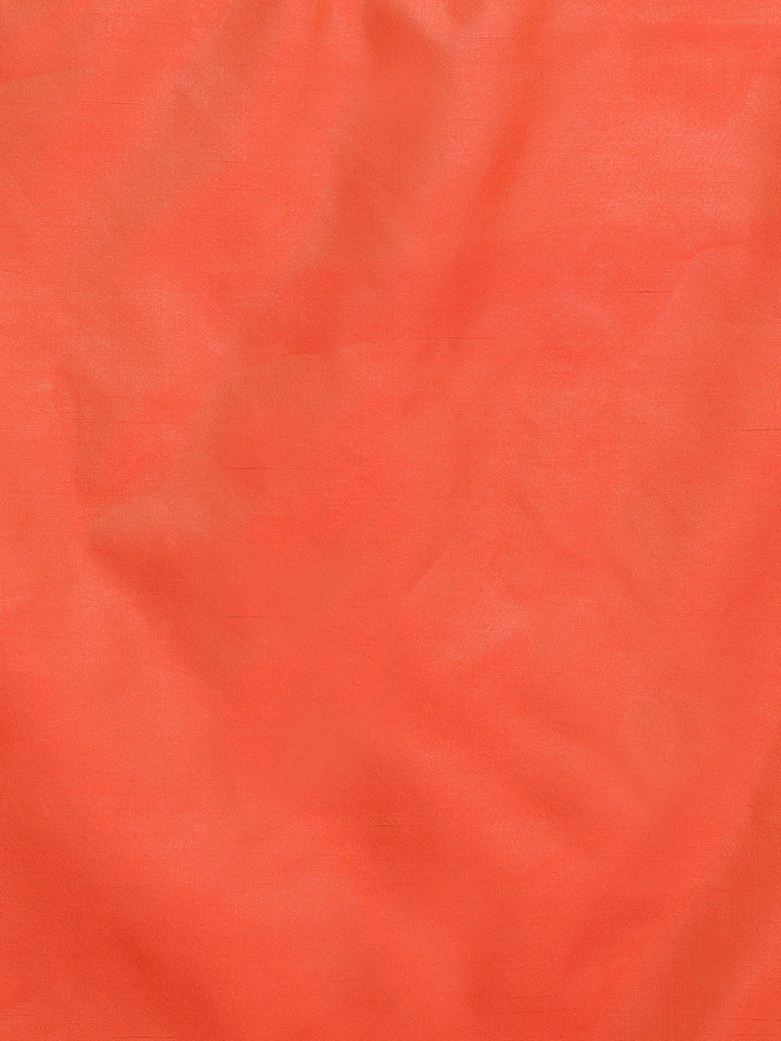 Orange Georgette Embellished Saree