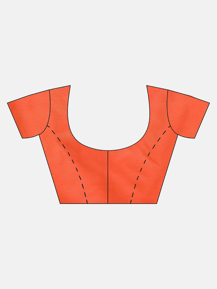 Orange Georgette Embellished Saree
