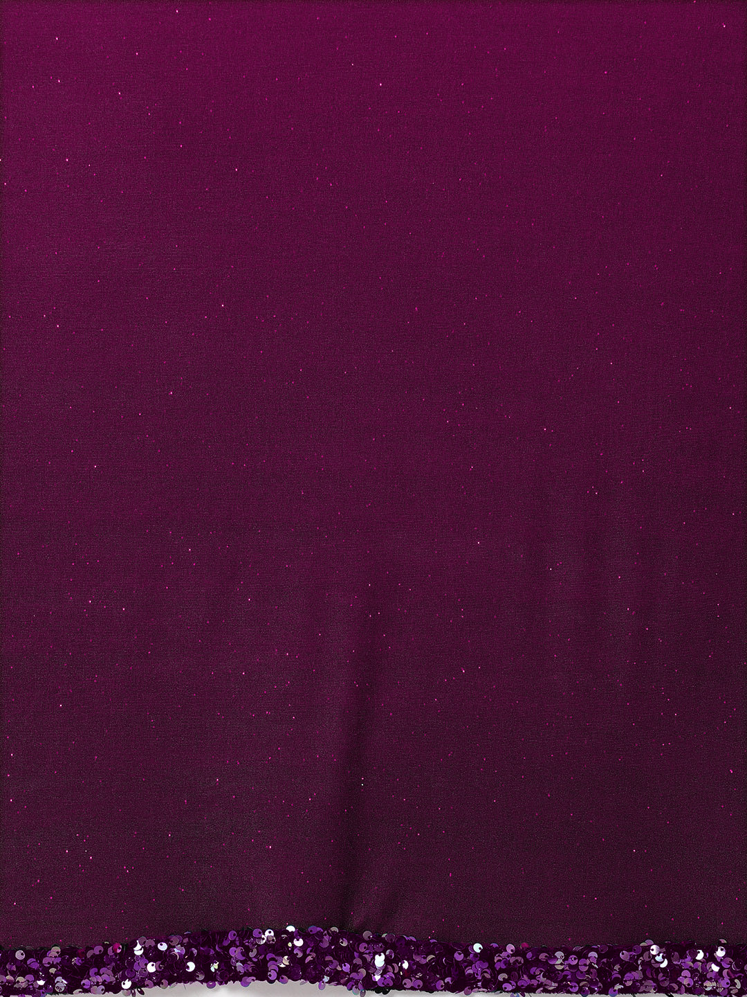 Purple Ruffled Pre-Stitched Draped Ombre Lycra Saree with Frills and Black Sequin Blouse