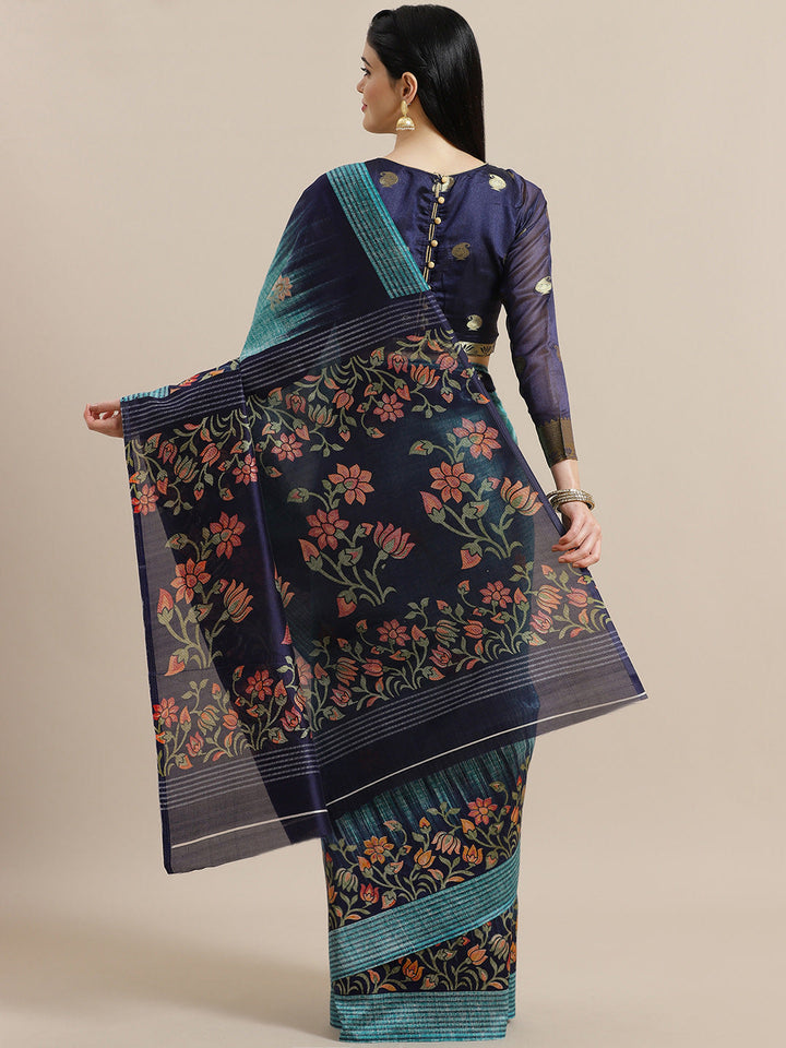 Bhagalpuri Silk Ombre Printed Saree