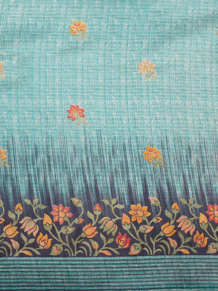 Bhagalpuri Silk Ombre Printed Saree