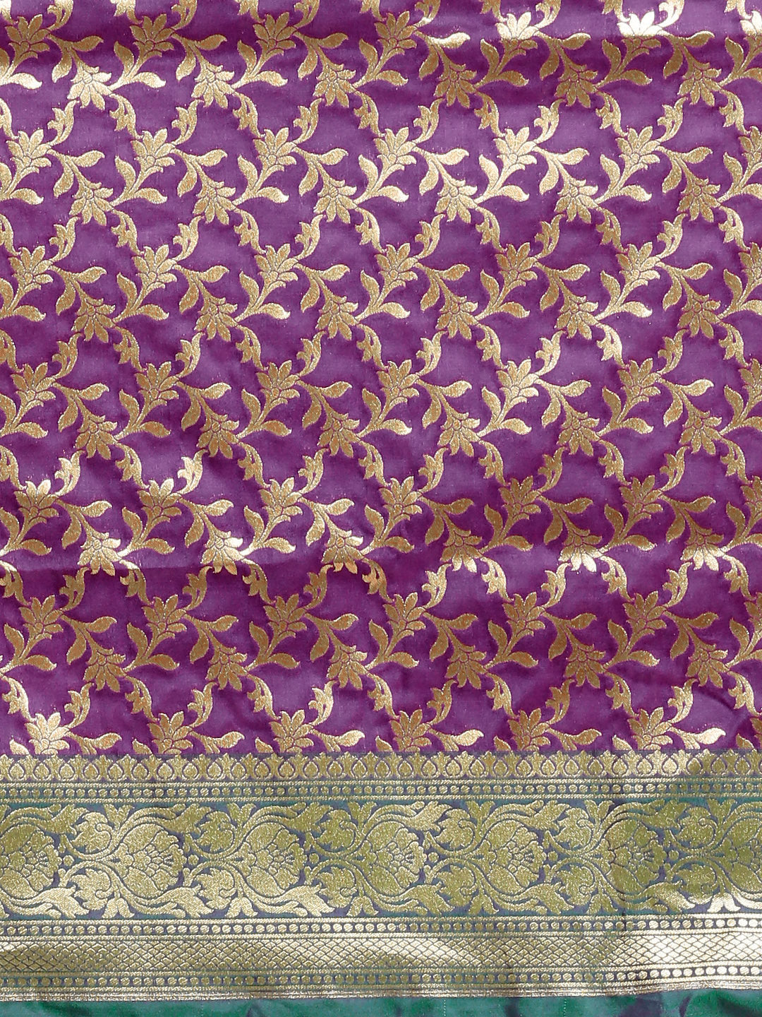 Banarasi Handloom Silk Saree with Botanical Meenakari Pattern