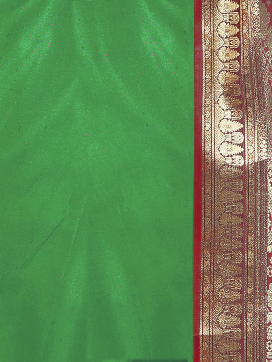 Traditional Narayan Peth Banarasi Silk Saree with Gold Zari Weaving