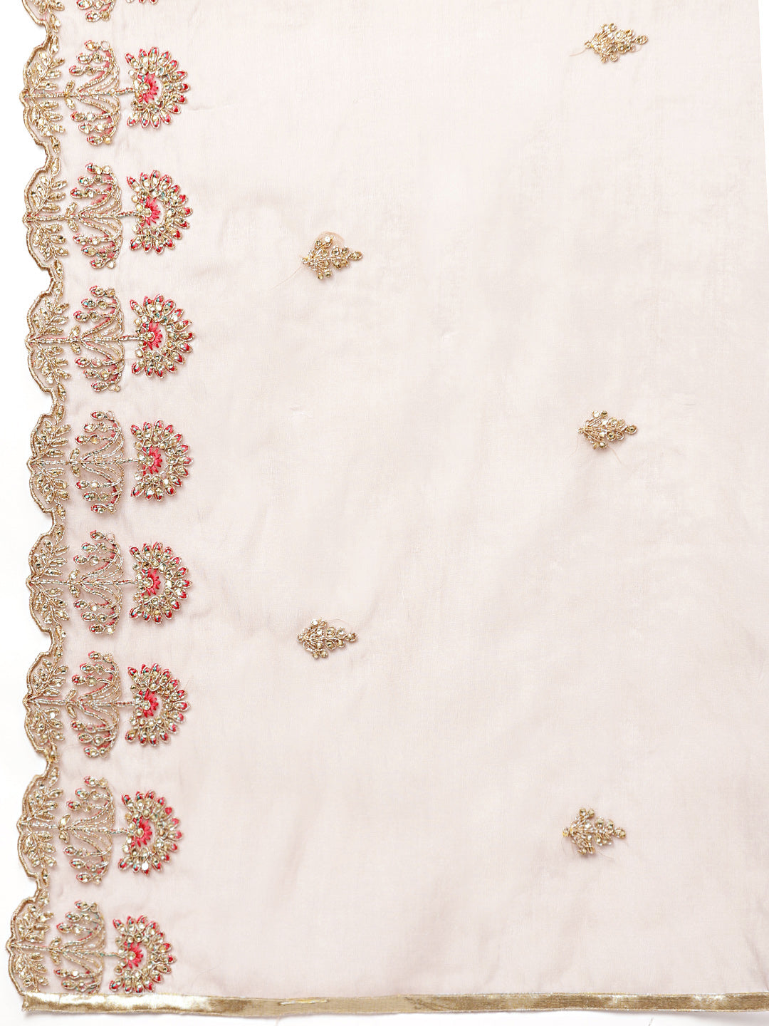 Banarasi Woven Gown with Zari Embroidered Dupatta
