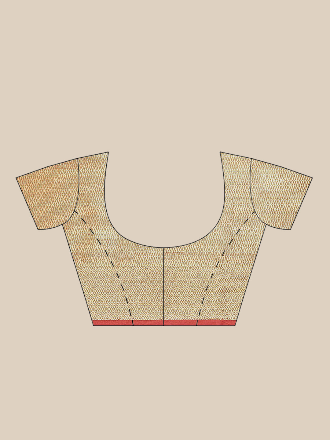 Banarasi Chanderi Saree with Gold Zari & Resham Artistic Motifs & Floral Woven border