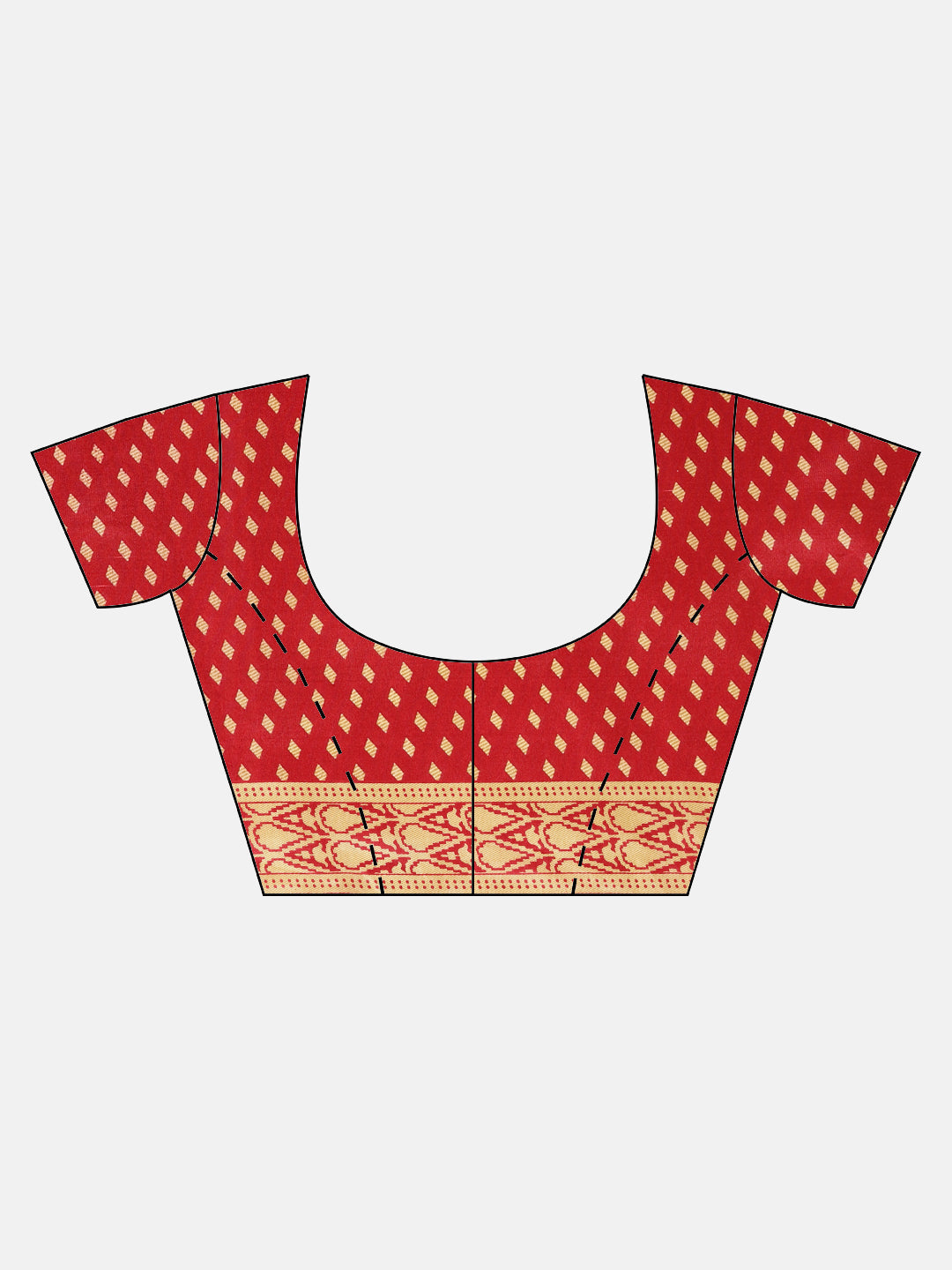Patola Silk Floral Print Half-And-Half Bhagalpuri Saree