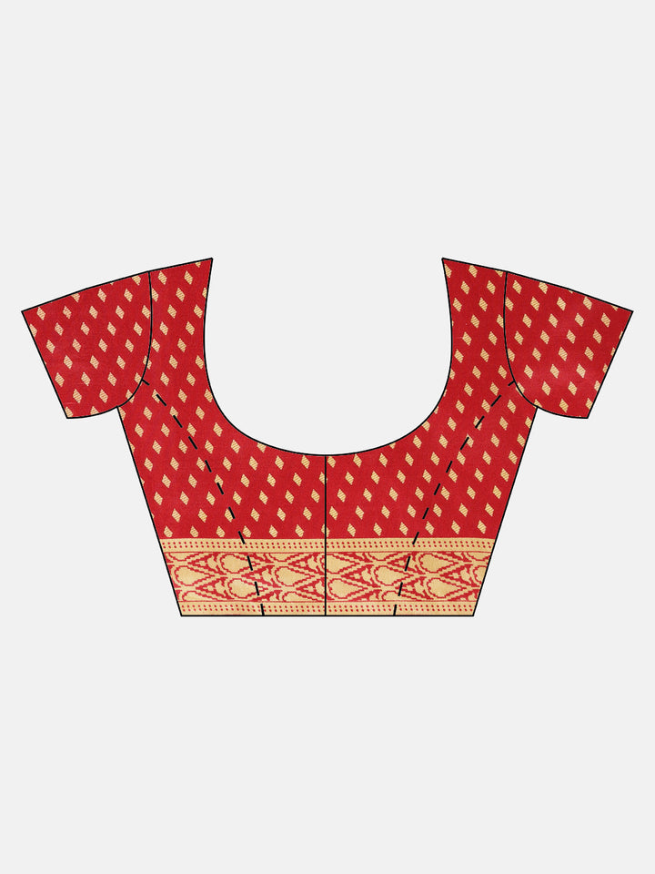 Patola Silk Floral Print Half-And-Half Bhagalpuri Saree