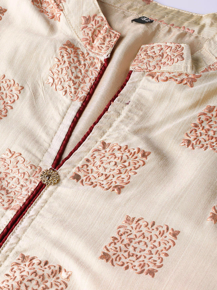 Kurta Pallazo Set with Embossed Rubber Print