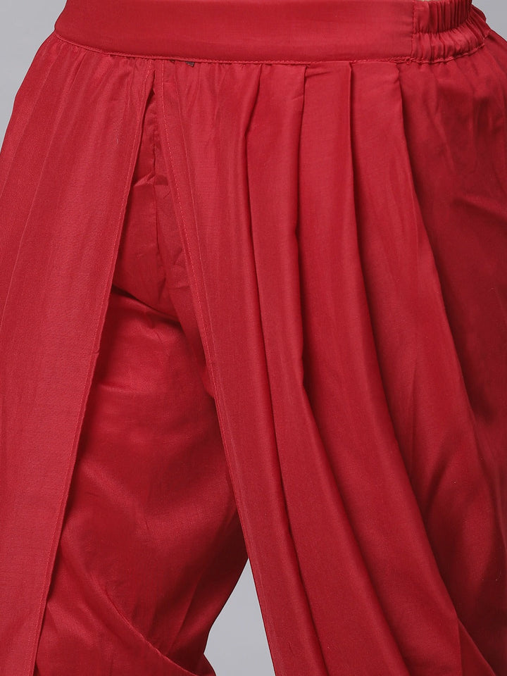 Made to Measure Thread Embroidered Peplum Kurta with Bell Sleeves & Harrem Pants