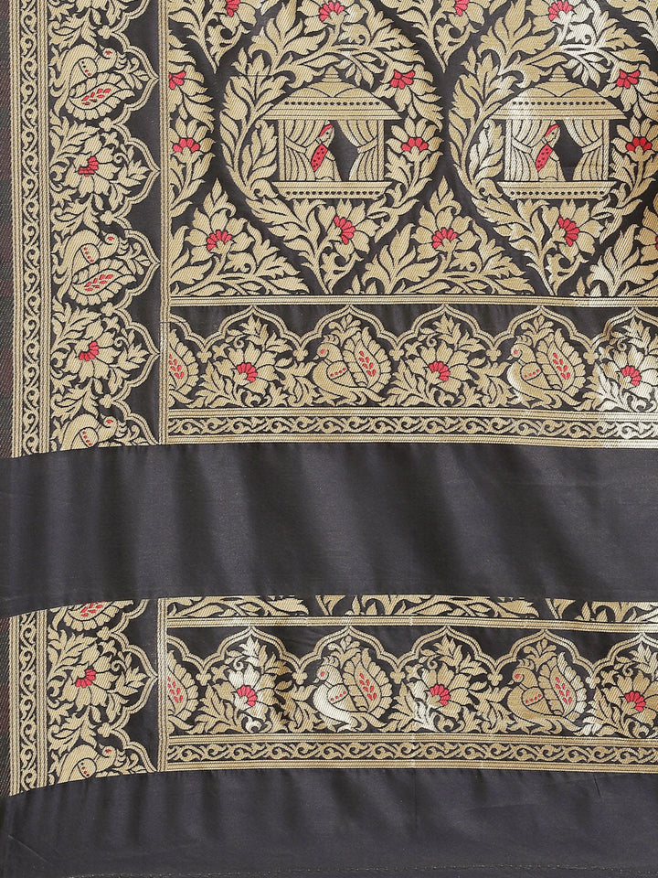 Ombre Resham & Zari weaving Saree with Wedding Procession Doli Motifs