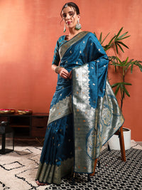 Chhabra 555 Handloom Banarasi Brocade Handloom Silk saree with Meenakari Weaving, Paisley Border