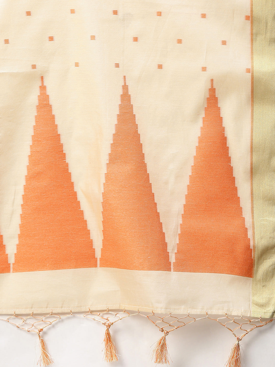 Banarasi Silk Saree with Handloom Woven Temple Pattern
