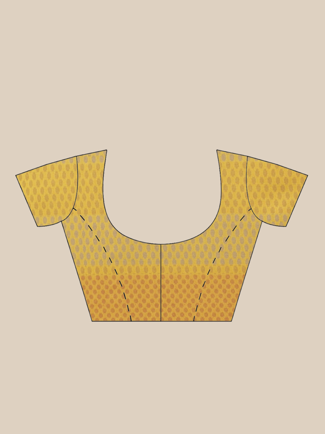 Handloom Chanderi Saree with Abstract woven pattern and a contrast border