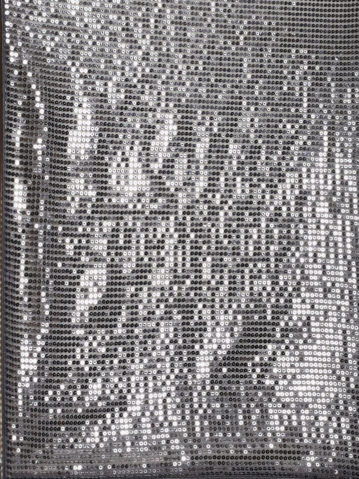 Grey Heavy Sequin Embellished Party Georgette Bling Cocktail Saree
