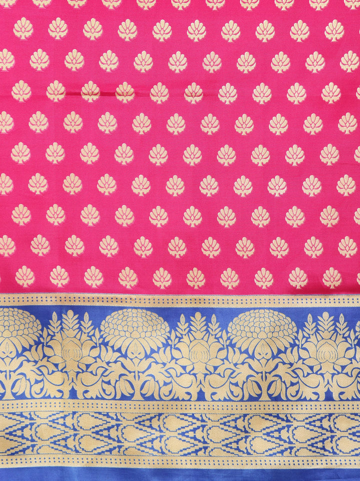 Patola Silk Floral Print Half-And-Half Bhagalpuri Saree