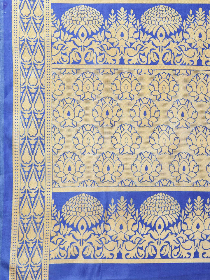 Patola Silk Floral Print Half-And-Half Bhagalpuri Saree