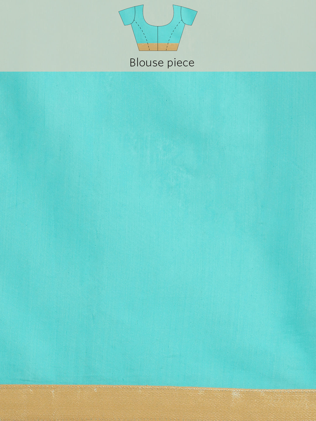 Turquoise Floral Resham Thread Embroidery Cotton Tussar Saree