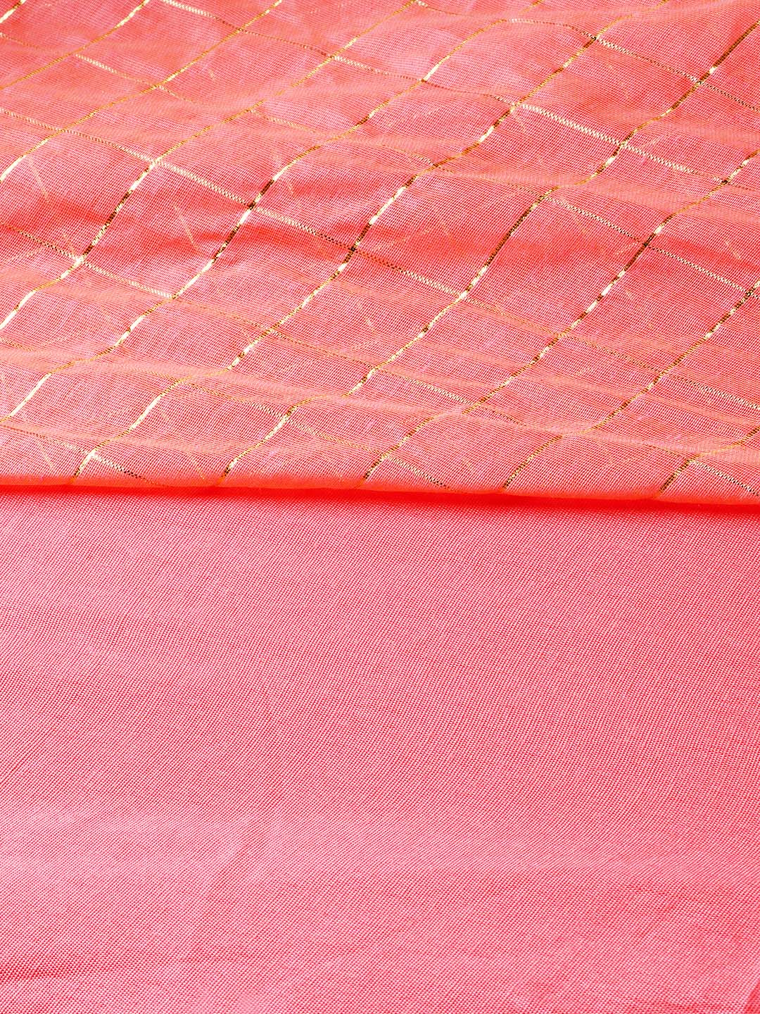 Anarkali Kurta Dress with Gota Checked Weaving