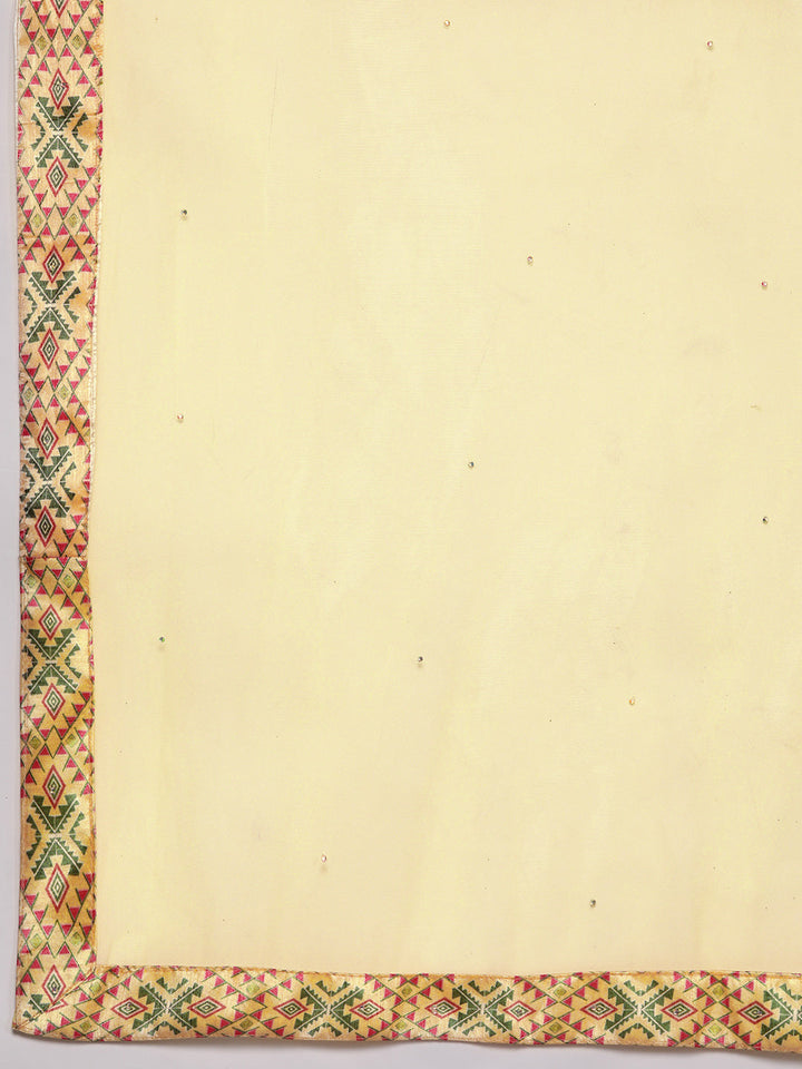 Yellow Embellished Digital Print Anarkali Gown