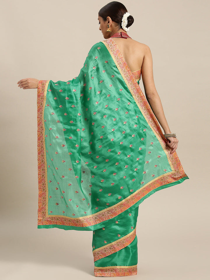 Tussar Silk Saree with Paisley Jamdani border
