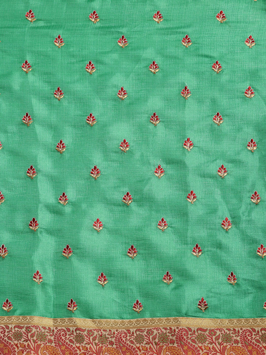 Tussar Silk Saree with Paisley Jamdani border