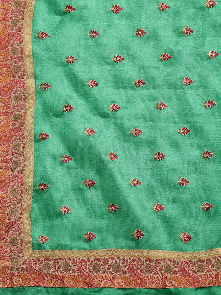Tussar Silk Saree with Paisley Jamdani border
