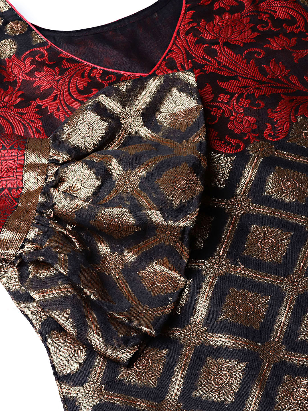 Banarasi Handloom Dress Material with Zari Resham Weaving