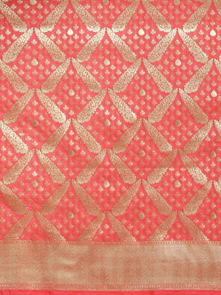 Kanjiwaram Silk Saree with Intricate Zari Mughal Motifs
