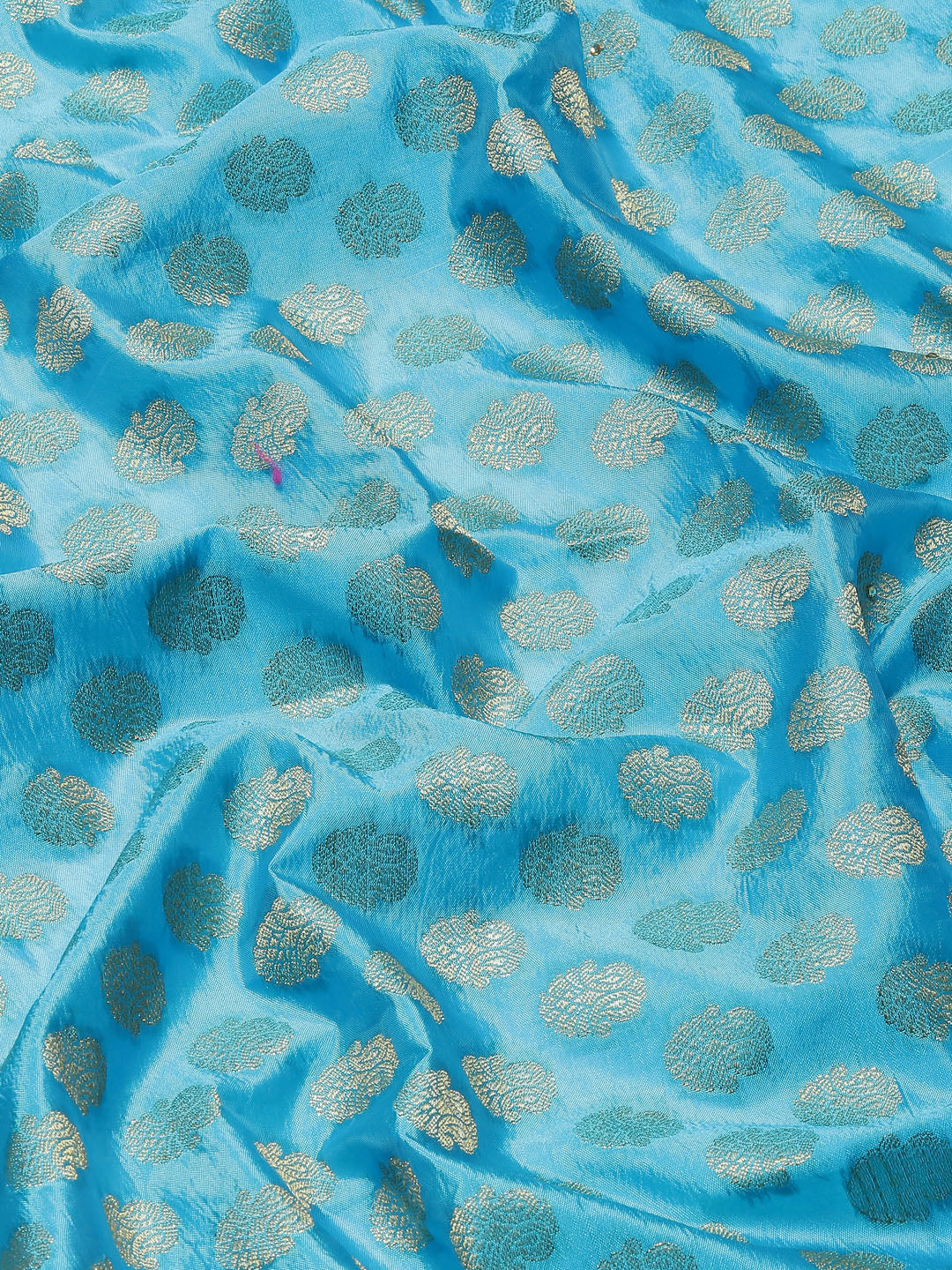 Banarasi Ethnic & Paisley Motifs Stone Embellished Silk Saree