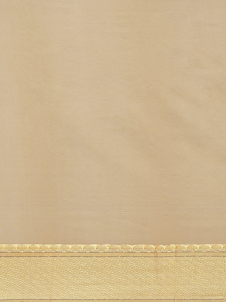 Deep Tone Banarasi Heritage of India Saree with Weaving Border, Contrast Pallu & Jhalar