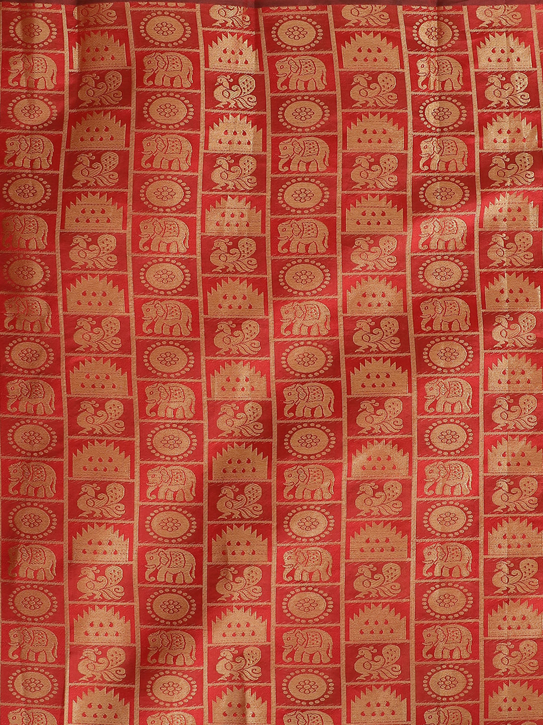 Banarasi Chanderi Checkered Saree with Contrast Brocade Blouse &Heavy Pallu with Tassels