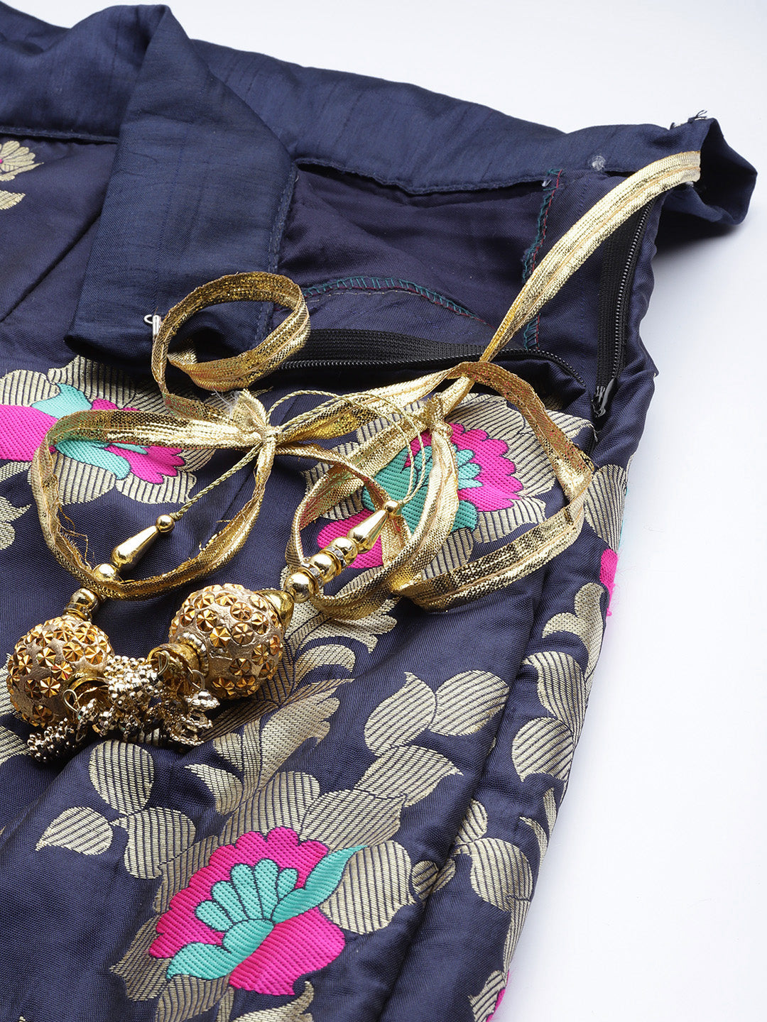 Banarasi Silk Lehenga Choli with Zari & Resham Weaving