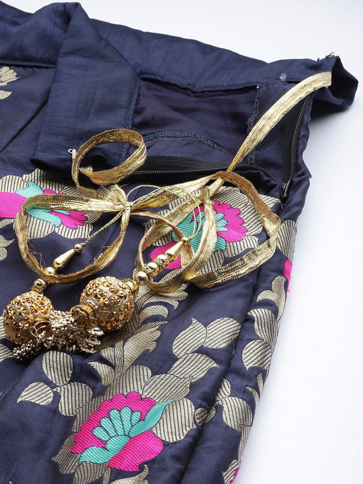 Banarasi Silk Lehenga Choli with Zari & Resham Weaving