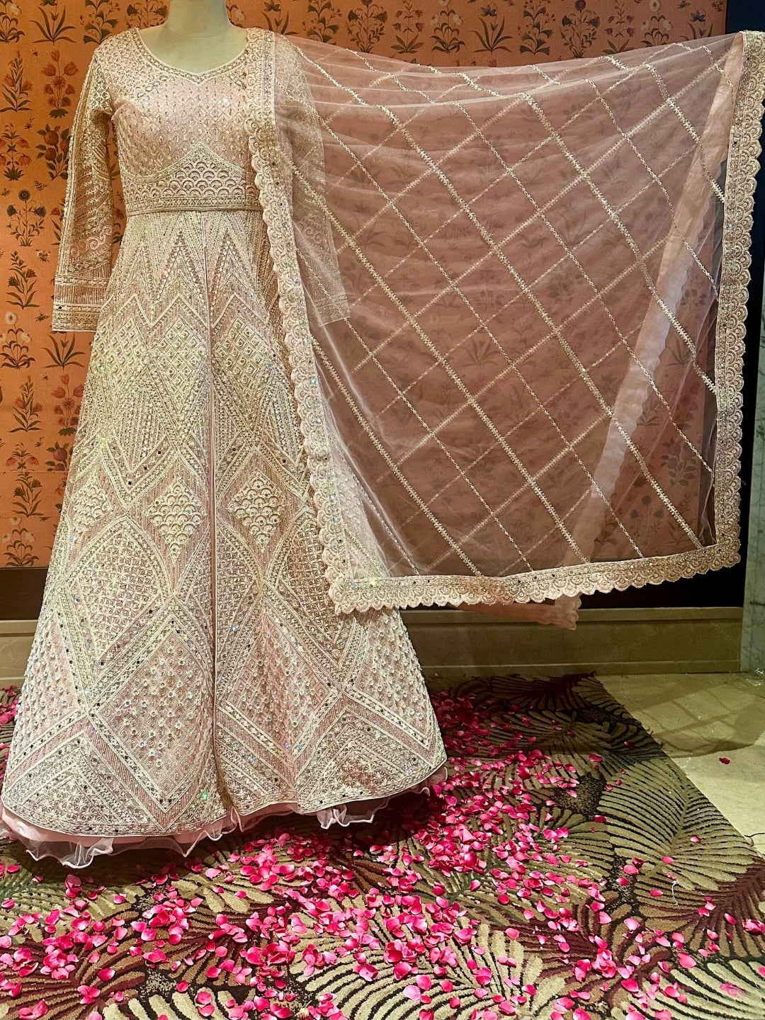 Blush Pink Serenity Embellished Lehenga