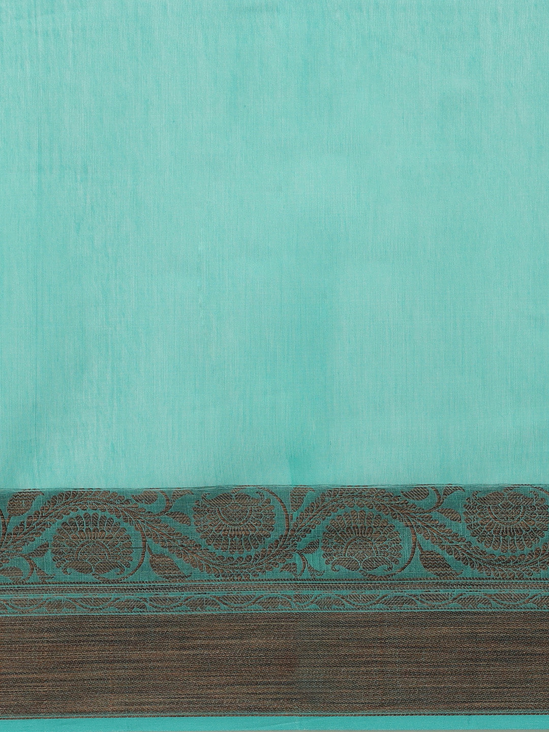 Deep Tones Banarasi Chanderi Saree with Oxdized Zari Floral Resham Weaving
