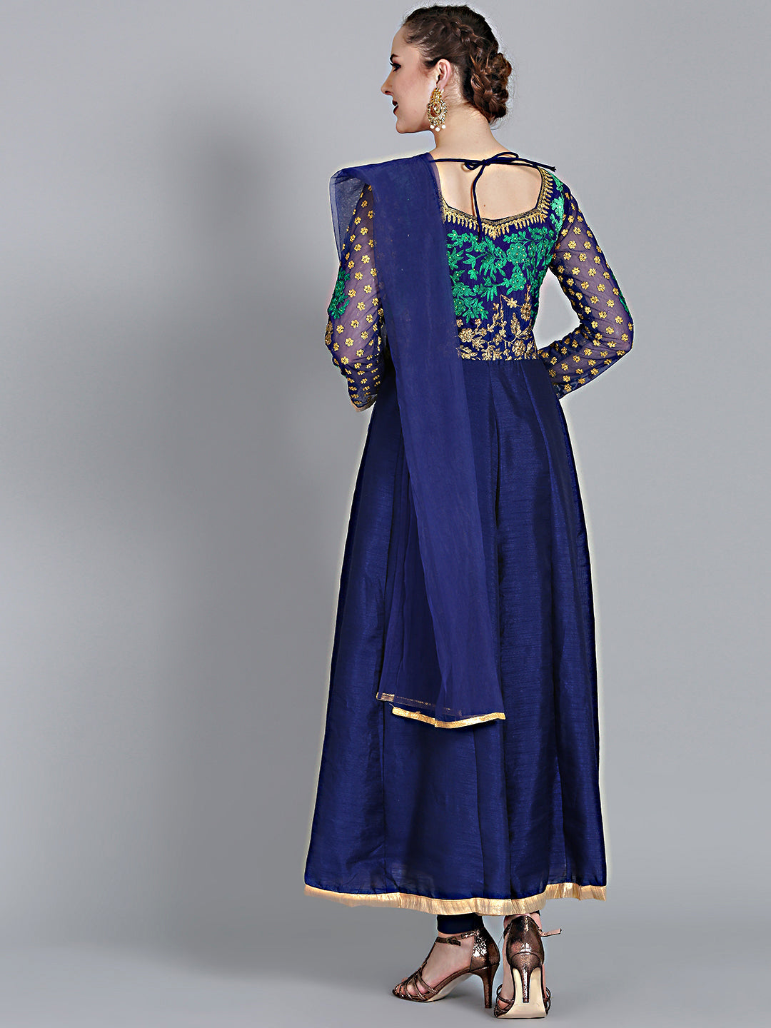 Zari and Resham Embroidered Anarkali Suit