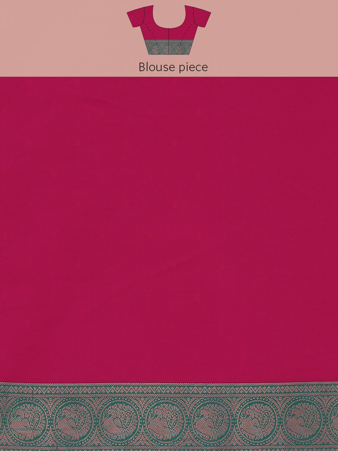 Fuchsia & Teal Zari Embellished Peacock Motifs Banarasi Silk Saree