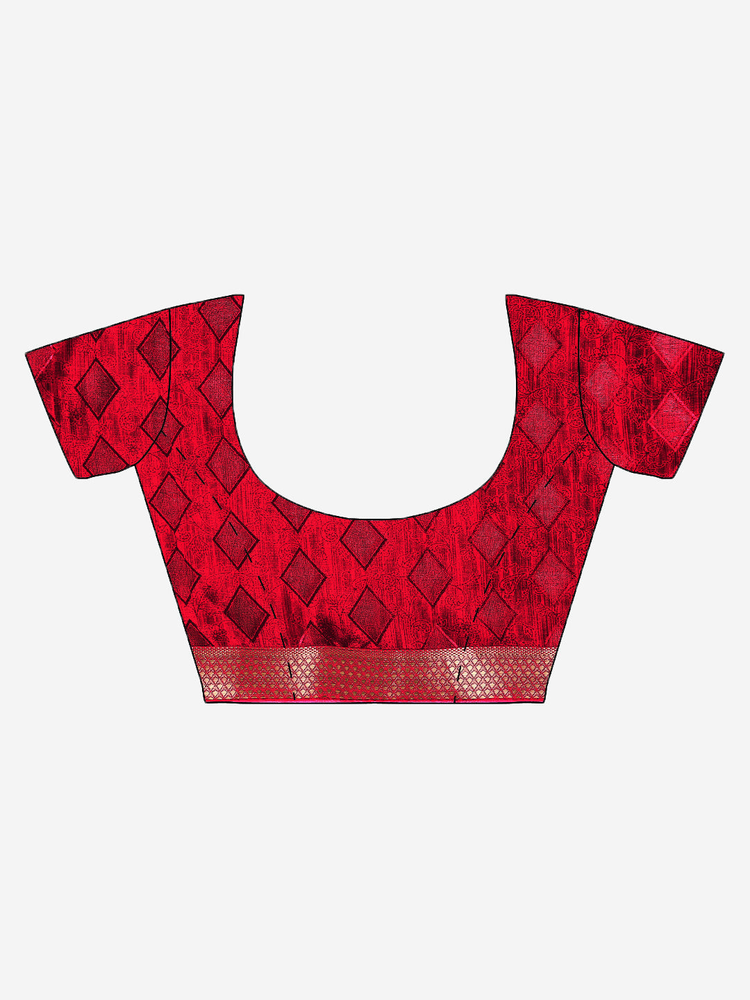 Crepe Paisley Print Saree with Zari Woven Border