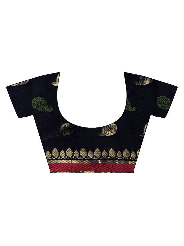 Zari Embroidered Silk saree with Beautiful Paisley Patterns