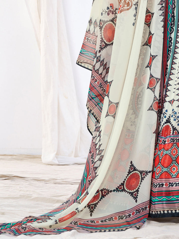 Embellished Kalidar Lehenga Set with Digital Printed Dupatta