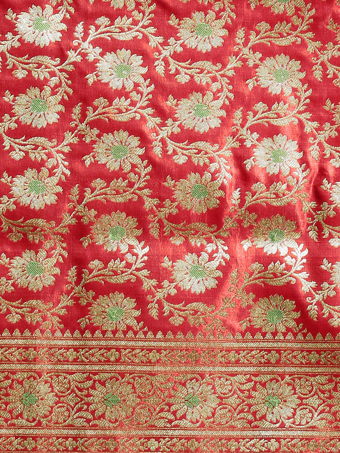 Banarasi Handloom Meenakari Silk Saree with Bridal Dupatta