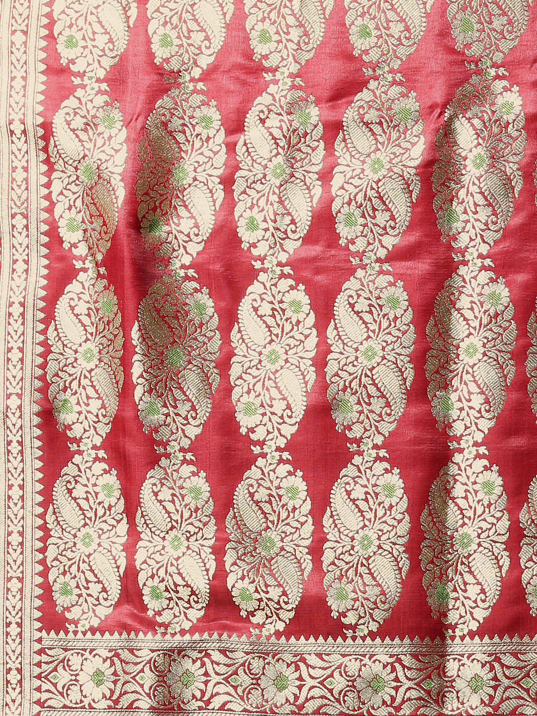 Banarasi Handloom Meenakari Silk Saree with Bridal Dupatta