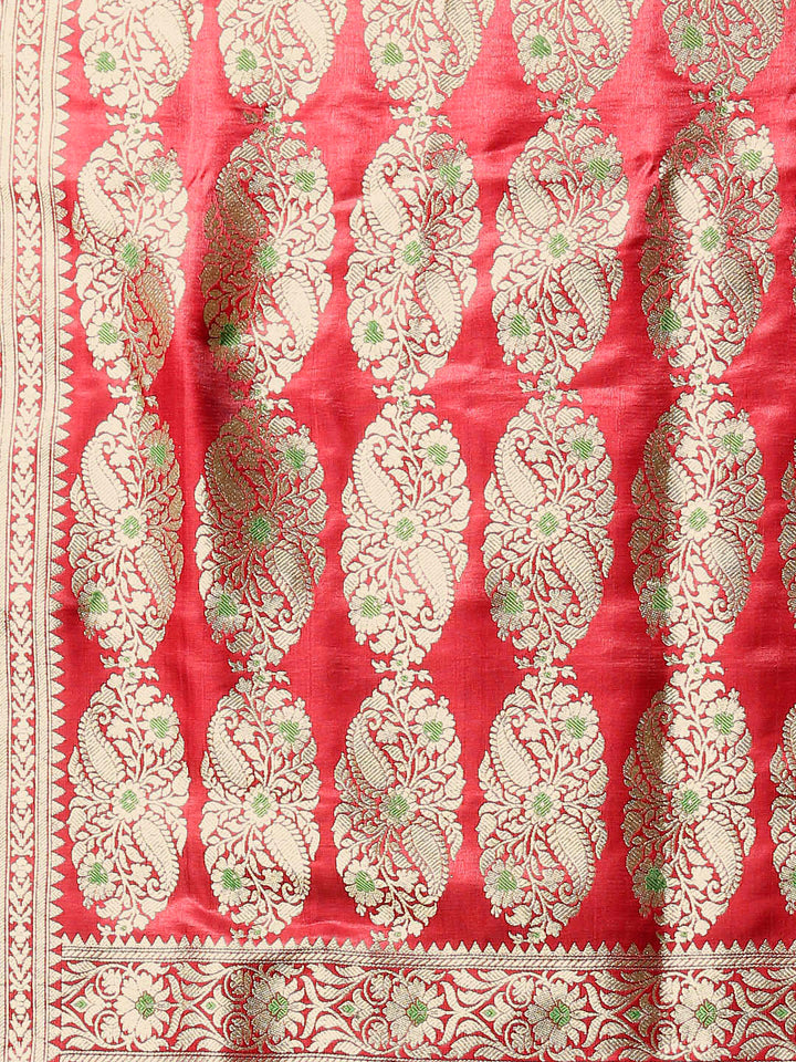Banarasi Handloom Meenakari Silk Saree with Bridal Dupatta